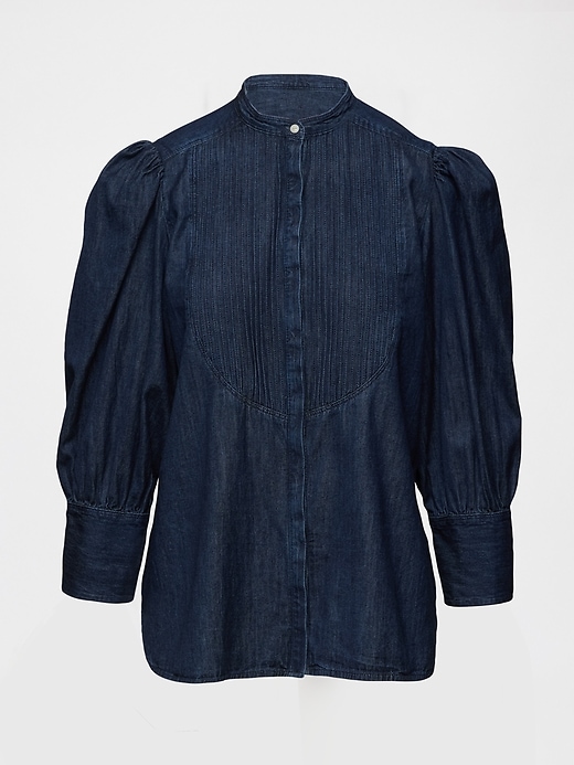 Image number 5 showing, Gap × HFR Puff-Sleeve Denim Shirt by N'gai