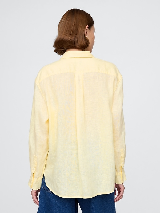 Image number 2 showing, 100% Linen Oversized Shirt