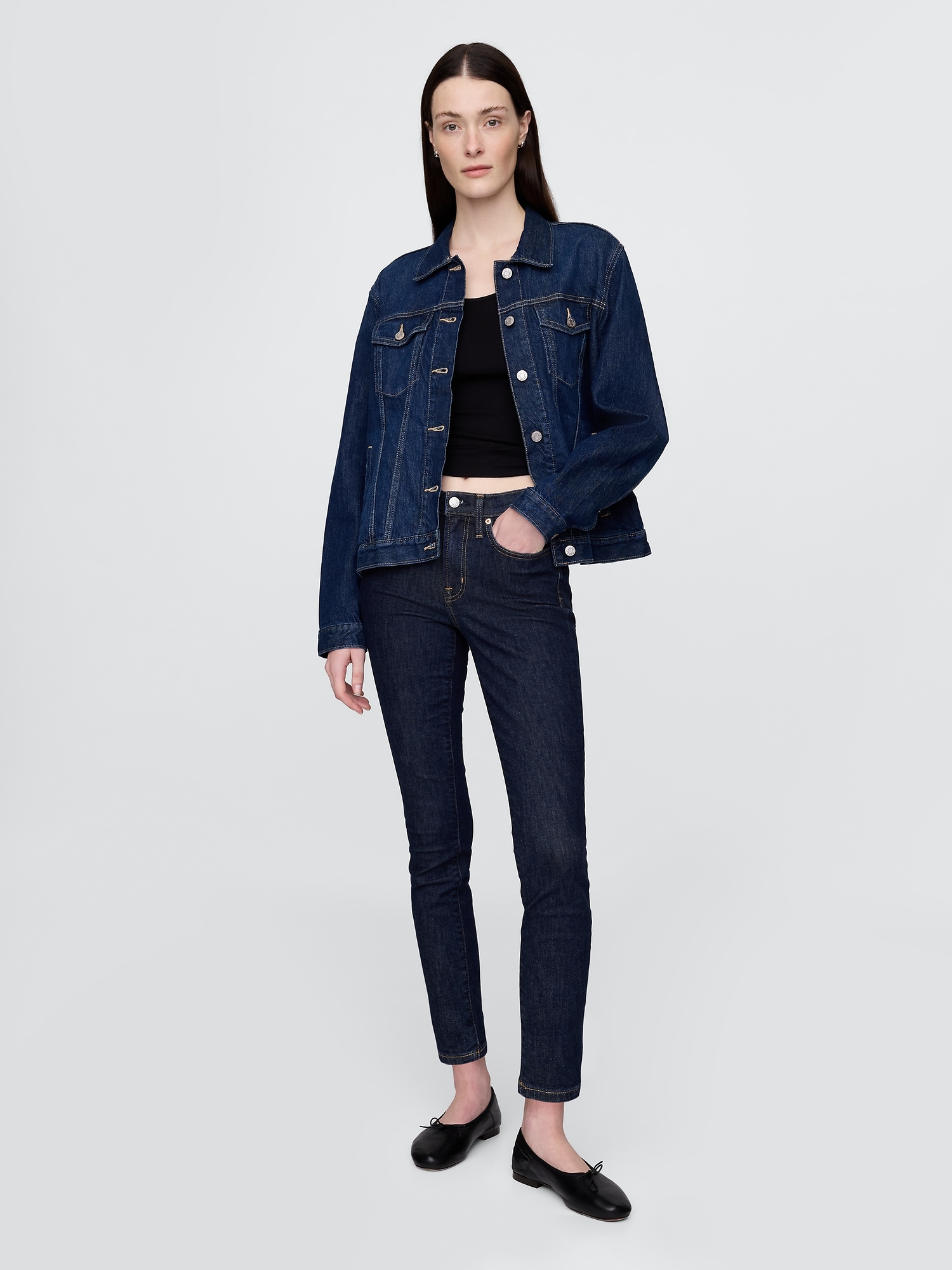 Mid Rise True Skinny Jeans