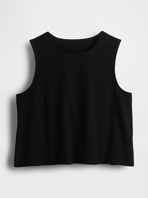 Image number 5 showing, Organic Cotton Heavyweight Cropped Shell Tank Top