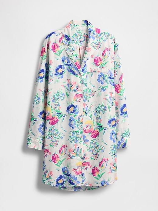 Image number 4 showing, Poplin PJ Shirtdress