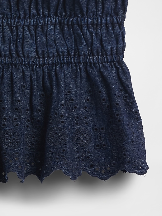 Image number 4 showing, Smocked Eyelet Denim Cami