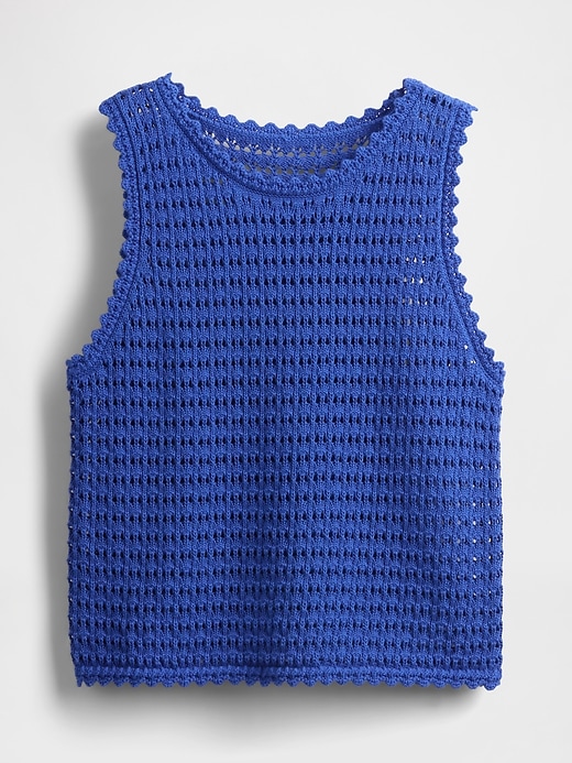 Image number 5 showing, 100% Cotton Crochet Tank Top