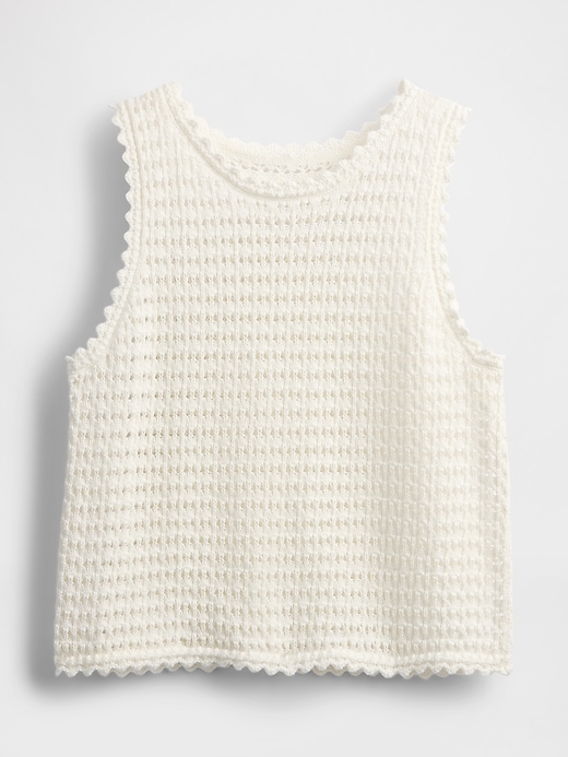 Image number 5 showing, 100% Cotton Crochet Tank Top