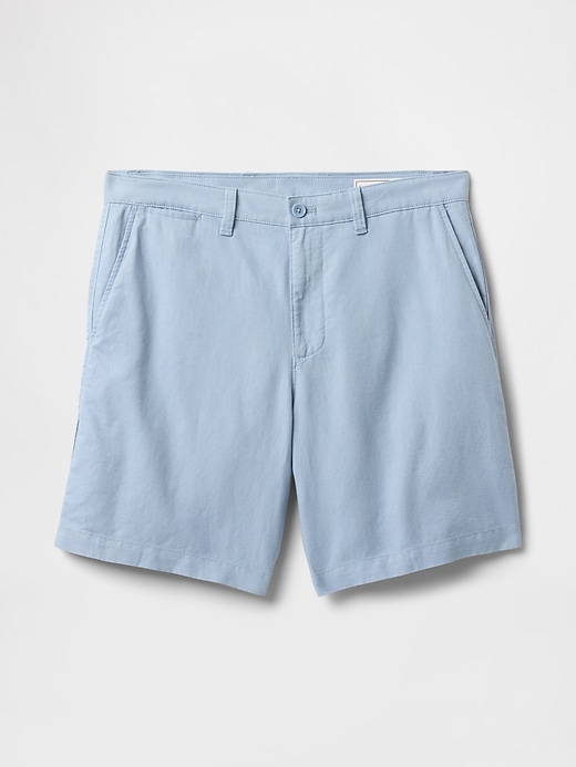 Image number 6 showing, 8" Linen-Cotton Shorts