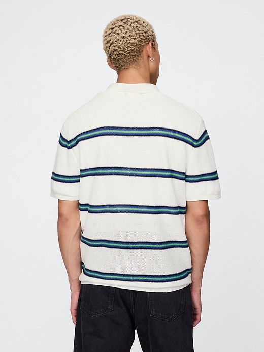 Image number 3 showing, Textured Crochet Polo Shirt