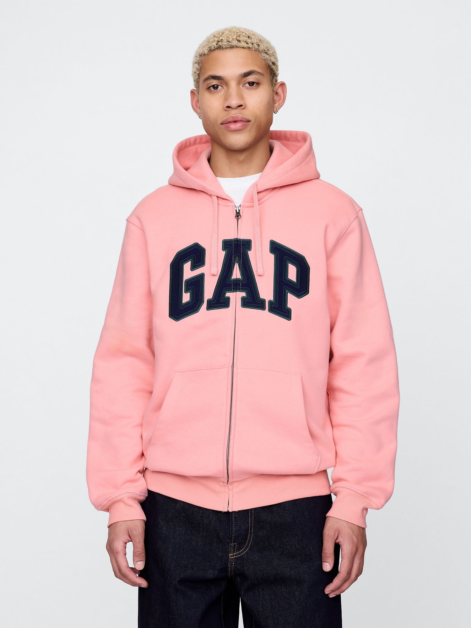 VintageSoft Arch Logo Full-Zip Hoodie