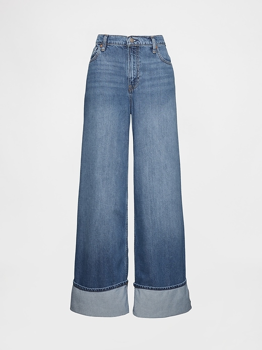 Image number 6 showing, Mid Rise UltraSoft Cuffed Baggy Jeans