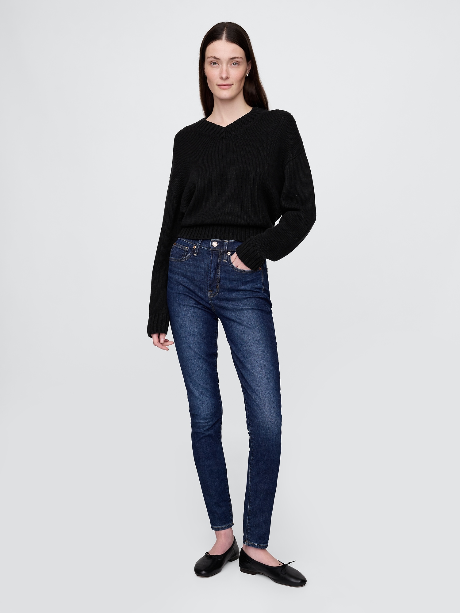 High Rise True Skinny Jeans