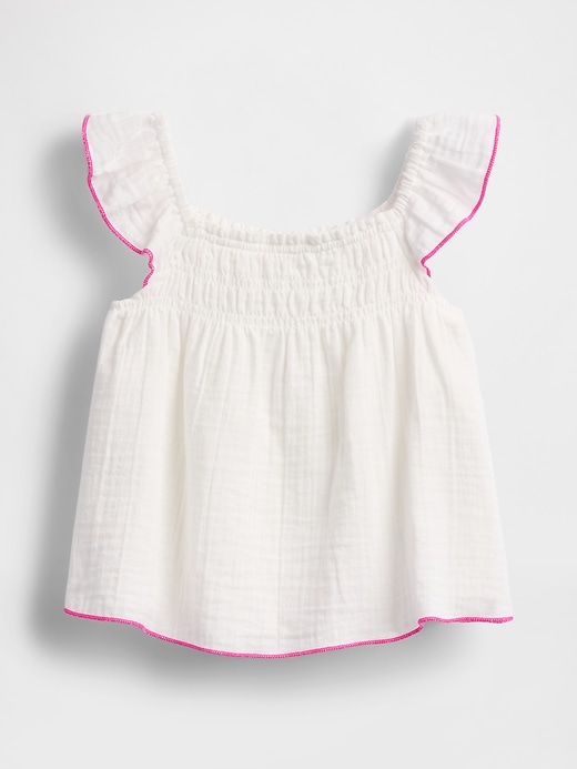 Image number 1 showing, Baby & Toddler Crinkle Gauze Top