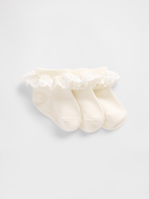 View large product image 1 of 1. Baby Ruffle Socks (3-Pack)