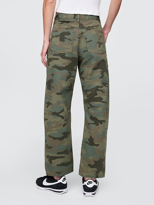 Image number 5 showing, Mid Rise Twill Barrel Pants