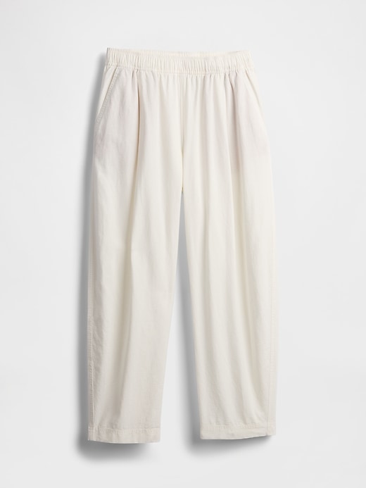 Image number 8 showing, Mid Rise Linen-Blend Easy Barrel Pants