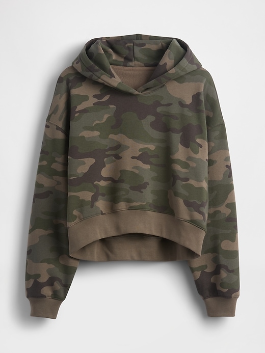 Image number 5 showing, VintageSoft Cropped Camo Hoodie