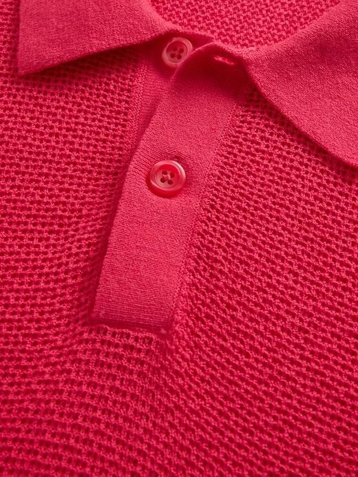 Image number 4 showing, Textured Crochet Polo Shirt