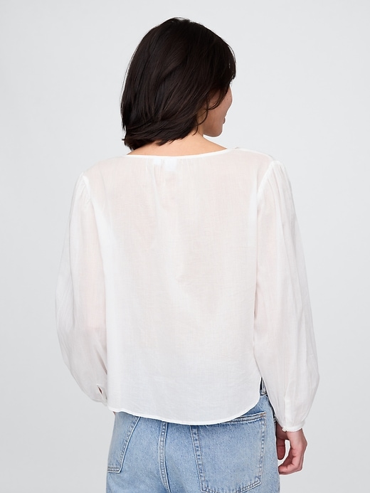 Image number 3 showing, Ruffle V-Neck Shirt