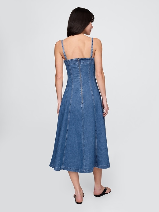 Image number 2 showing, Denim Midi Dress