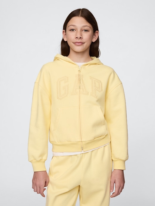 Image number 1 showing, Kids VintageSoft Logo Zip Hoodie