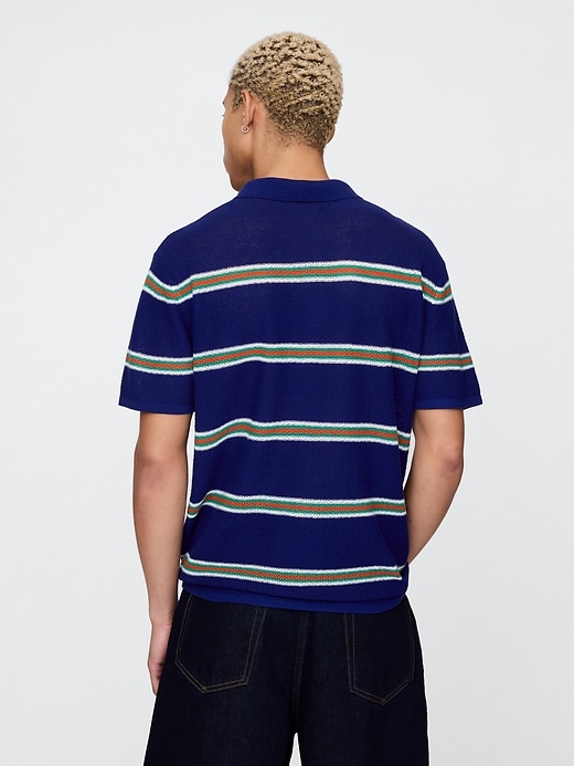 Image number 3 showing, Textured Crochet Polo Shirt