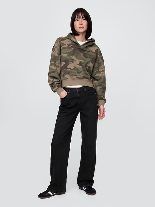 Image number 2 showing, VintageSoft Cropped Camo Hoodie