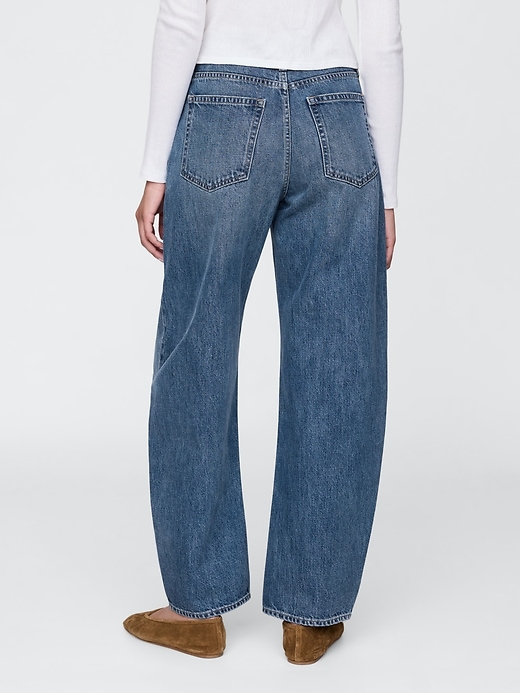 Image number 5 showing, Curvy Mid Rise Barrel Jeans