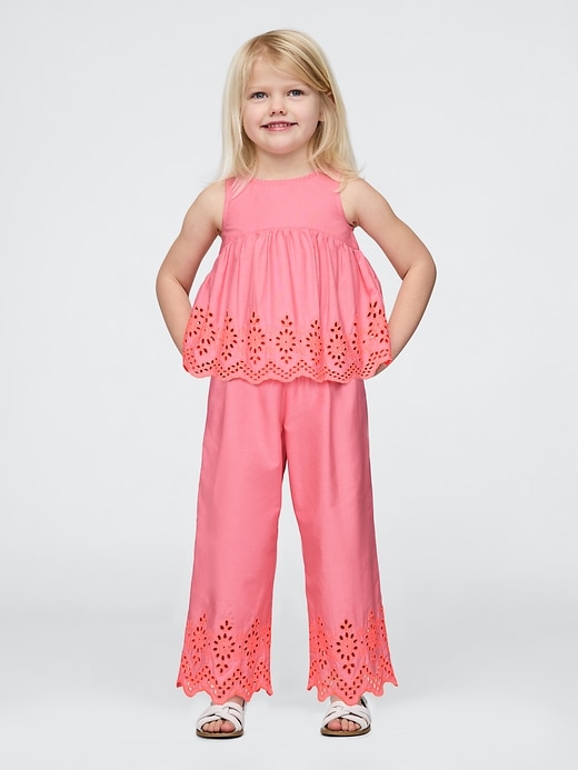 Image number 1 showing, Baby & Toddler Eyelet Poplin Outfit Set