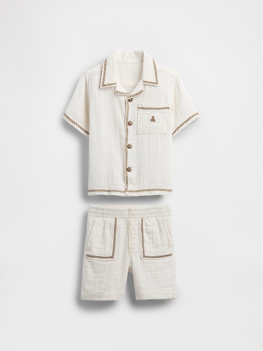 Image number 2 showing, Baby & Toddler Crinkle Gauze Outfit Set