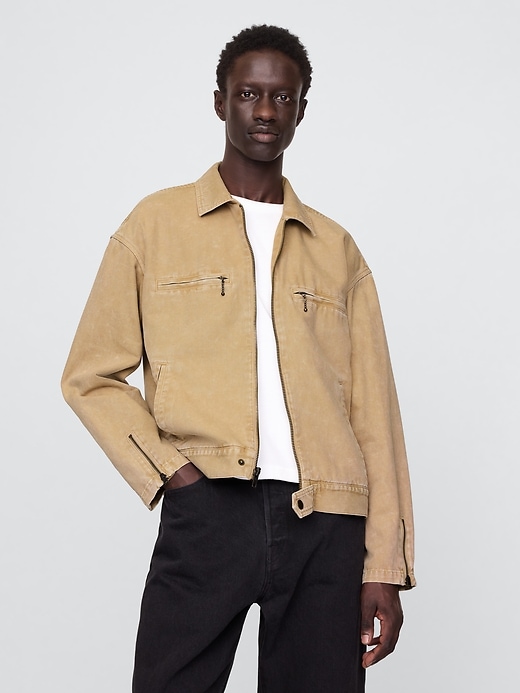 Image number 1 showing, Canvas Moto Jacket