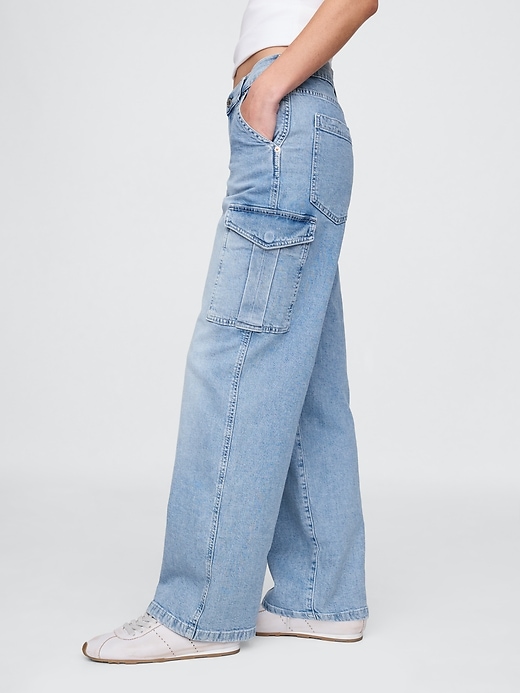 Image number 3 showing, Mid Rise '90s Loose Cargo Jeans