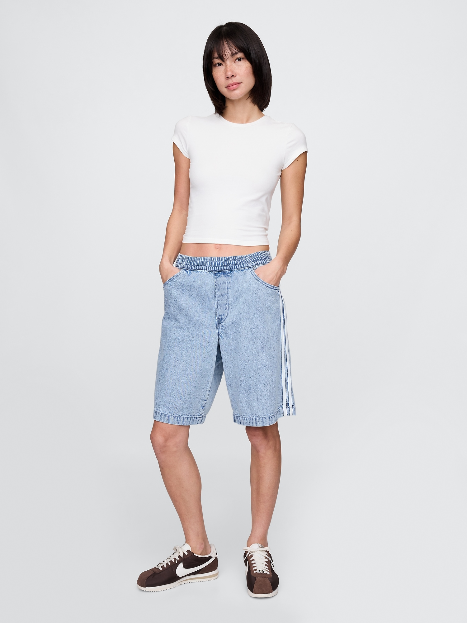 11" Mid Rise UltraSoft Easy Longline Denim Shorts