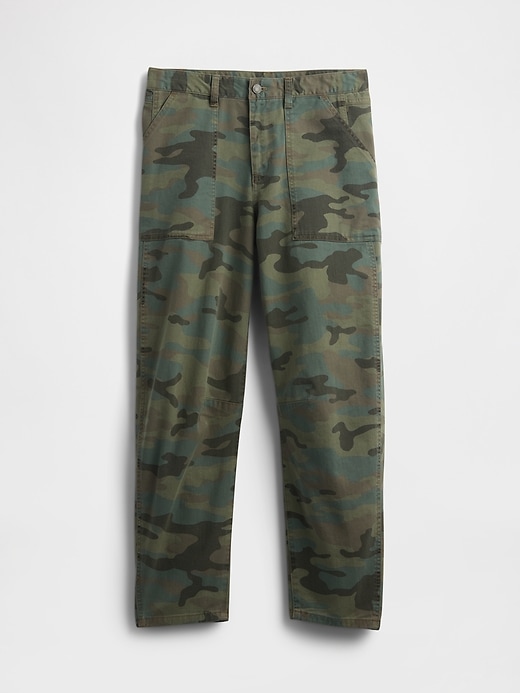 Image number 8 showing, Mid Rise Twill Barrel Pants