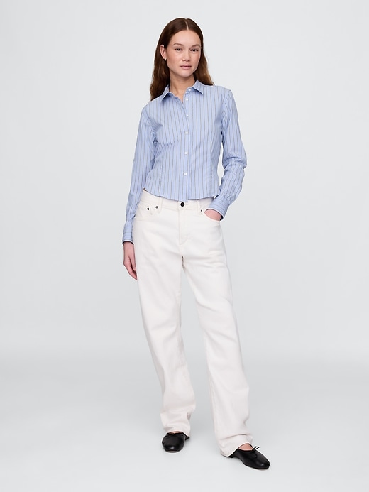 Image number 3 showing, Organic Cotton Cropped Shirt