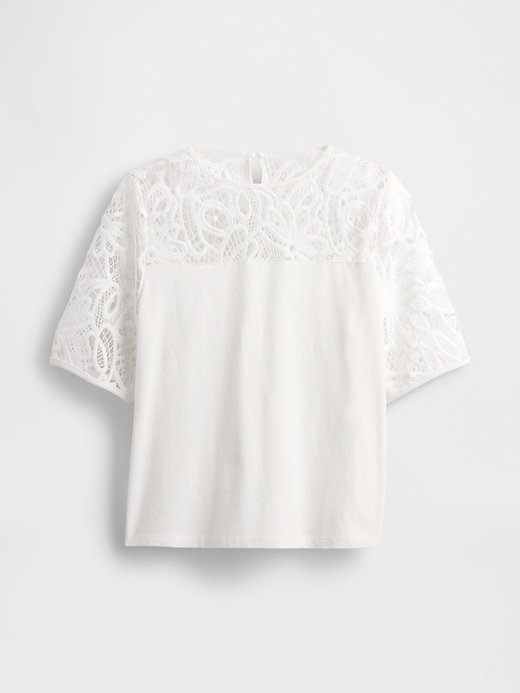 Image number 5 showing, Organic Cotton VintageSoft Heavyweight Lace Top