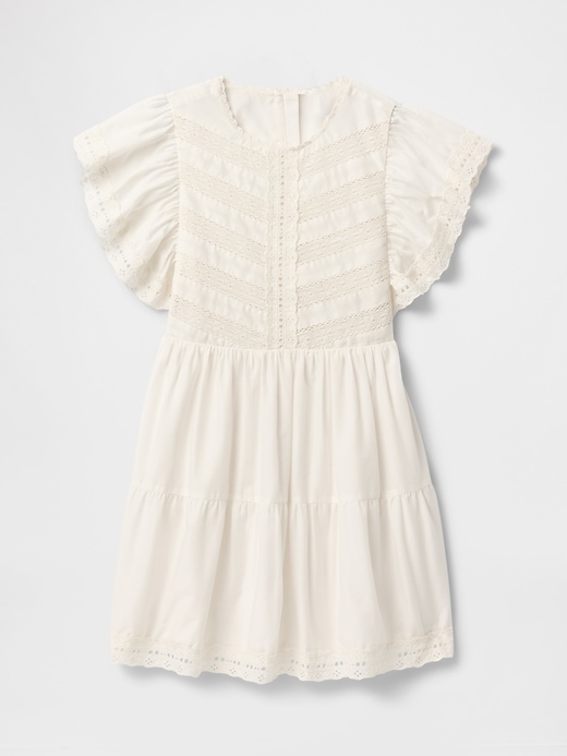 Image number 2 showing, Kids Lace Tiered Ruffle Dress