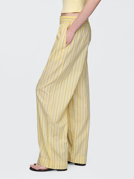 Image number 3 showing, Organic Cotton Poplin Easy Wide-Leg Pants