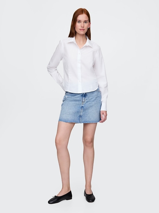 Image number 3 showing, Organic Cotton Cropped Shirt