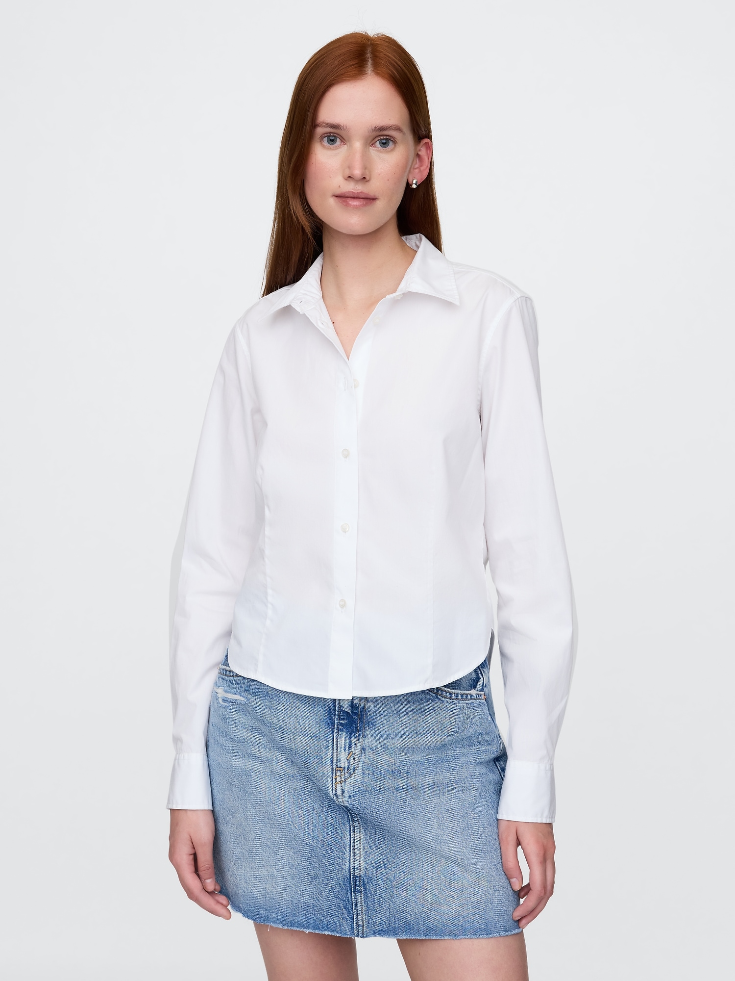 Organic Cotton Cropped Shirt