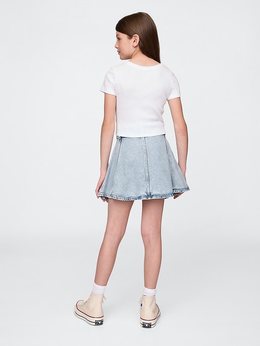 Image number 3 showing, Kids UltraSoft Denim Circle Skirt