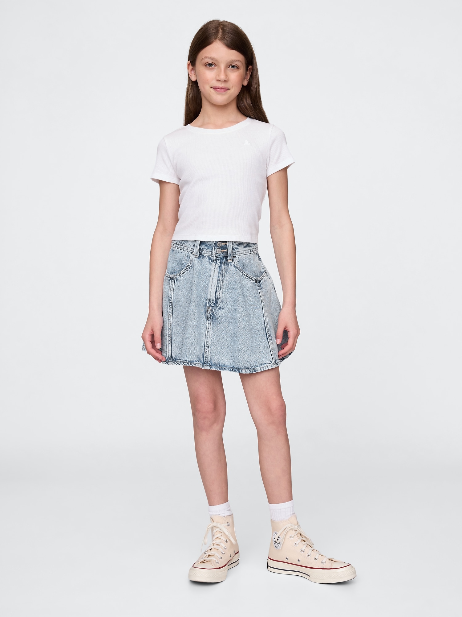 Kids UltraSoft Denim Circle Skirt