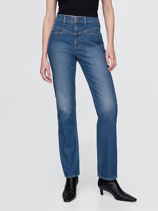 Image number 2 showing, High Rise Western '90s Straight Jeans