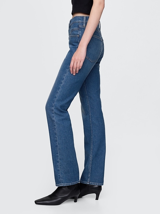 Image number 3 showing, High Rise Western '90s Straight Jeans