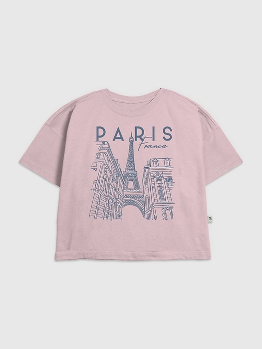 Image number 1 showing, Kids Paris Line Art Graphic T-Shirt