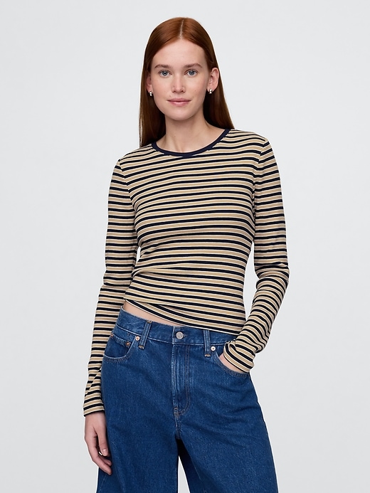 Image number 1 showing, Modern Rib Cropped T-Shirt