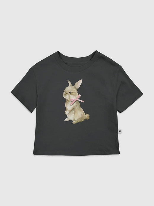 Image number 1 showing, Toddler Bunny Bow Graphic T-Shirt