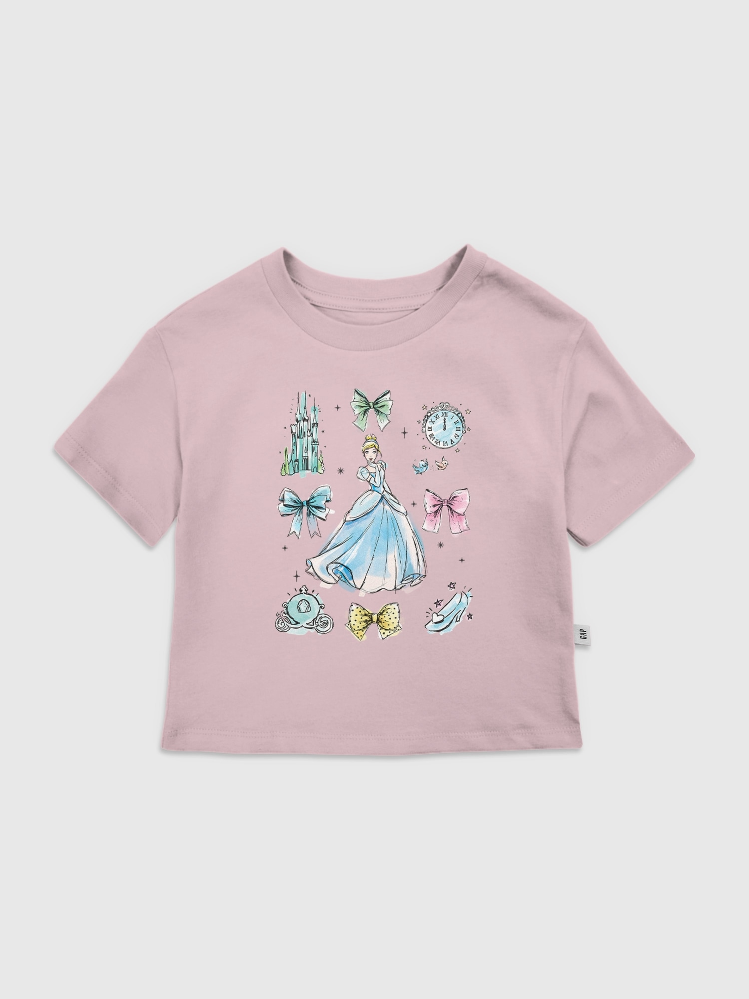 Toddler Disney Cinderella Bow Icons Graphic T-Shirt