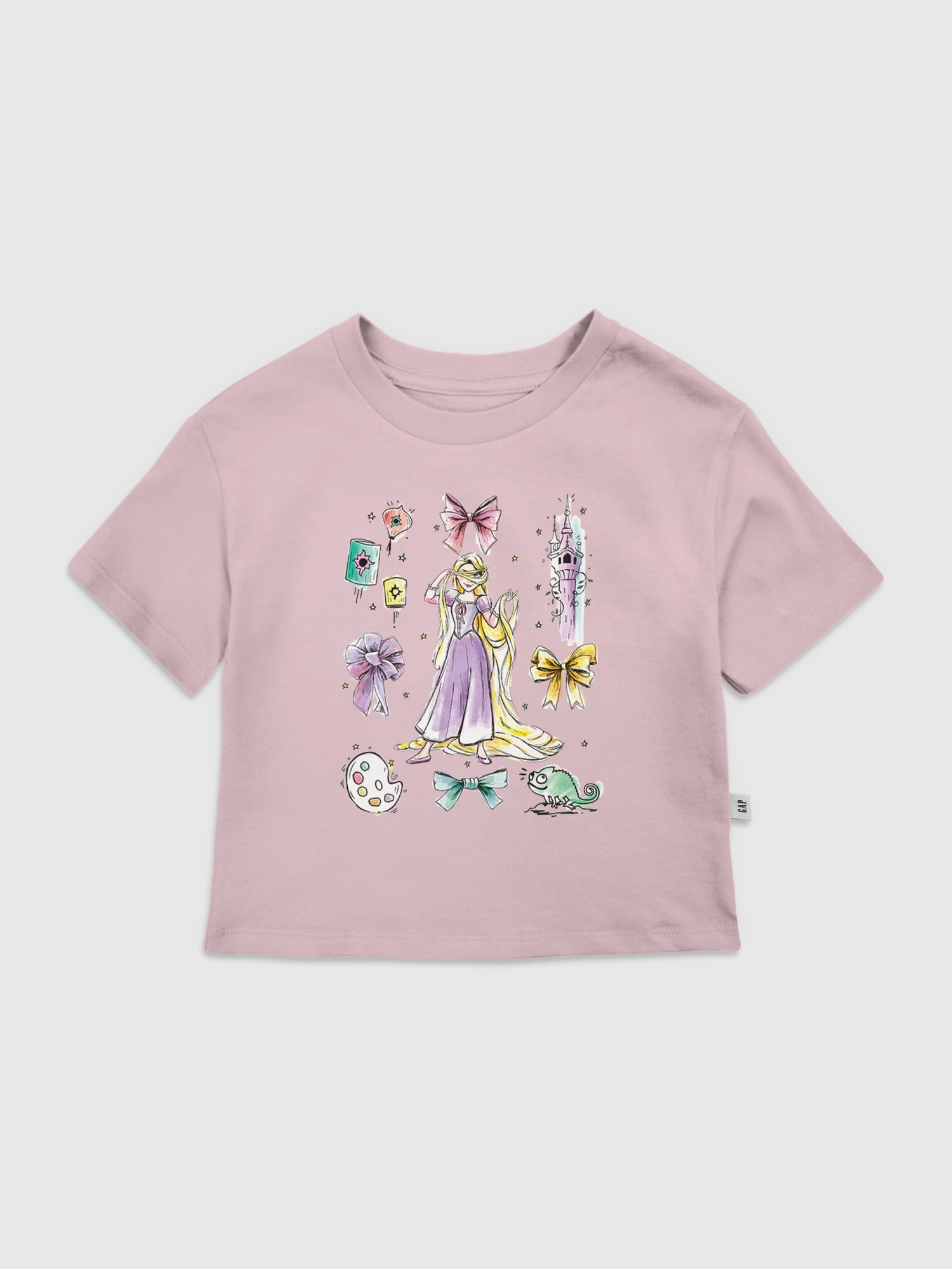 Toddler Disney Rapunzel Bow Icons Graphic T-Shirt