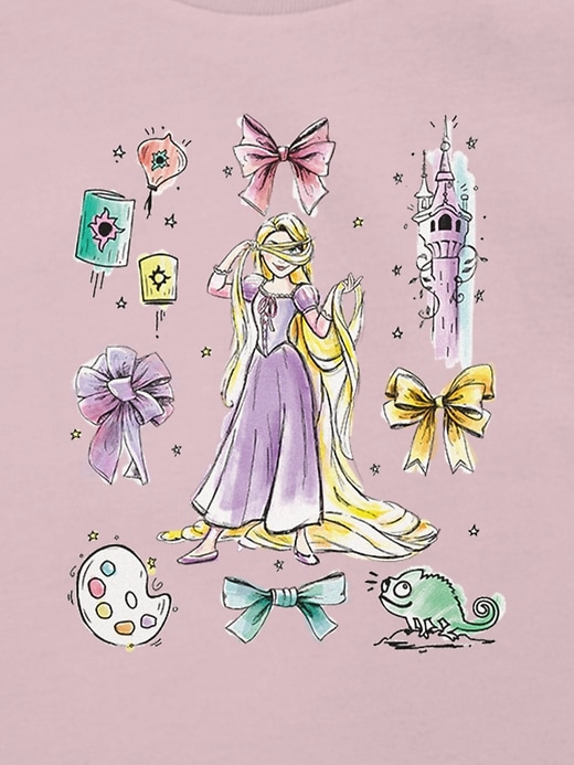 Image number 3 showing, Toddler Disney Rapunzel Bow Icons Graphic T-Shirt