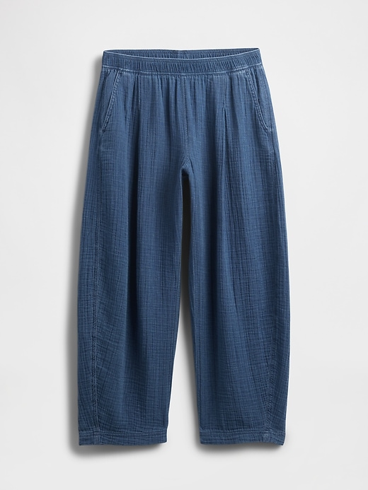 Image number 8 showing, Crinkle Gauze Denim Easy Barrel Pants