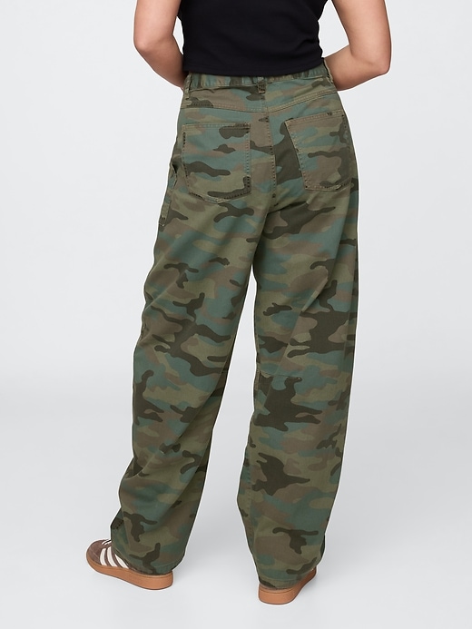 Image number 7 showing, Mid Rise Twill Barrel Pants