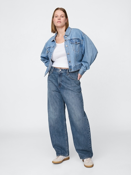 Image number 6 showing, Curvy Mid Rise Barrel Jeans